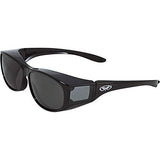 ▶ Global Vision Escort Ajuste de seguridad sobre gafas, marco negro (3 unidades, 1 lente transparente, 1 lente ahumada, 1 lente amarilla)