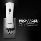 🔦 Linterna recargable Energizer.-  Weatheready Linterna LED Recargable, Linterna de Emergencia para Suministros de Huracanes y Kits de Supervivencia, luz Flash con práctico diseño de Enchufe, Paquete de 1