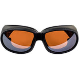 ▶ Global Vision Gafas de seguridad Outfitter con marcos negros mate y lentes de espejo de conducción antivaho