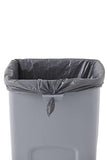 Rubbermaid Commercial Untouchable Trash Can with Swing Lid Combo, 23-Gallon, Rectangular, Gray,