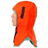 ▶ Capucha Soldador Cuello Protección Cubierta resistente al calor Cuadrito de hombro para cascos de soldadura Herramientas de soldadura electrónica de naranja