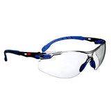 3M Solus 27597 Protective Eyewear 1000 Series S1107SGAF Scotchgard Anti-Fog Lens, 5" Height, 2" Wide, 10" Length, Polycarbonate/Plastic, One Size Fits Most, Blue/Black/Clear