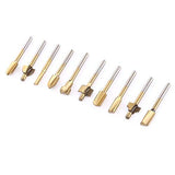 ▶ Brocas fresadoras  , 10PCS HSS Recubierto de Titanio Carpintería de Borde Cortadores Trimmer Router Machine Bits 1/8"Shank para Electric Trimmers para DIY Carpintería Talla Grabado Taladrado