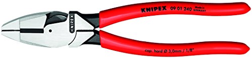 ▶ Knipex 09 01 240 Alicates de lineman de apalancamiento ultra alto de 9.5 pulgadas