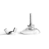 ▶ Gancho de ventosa de tornillo largo de PVC transparente fuerte M6 con tuerca mariposa,5 piece/pack (L-M6-D4.2)