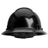 ▶ Casco de seguridad OSHA con visera completa ventilada con sistema de trinquete de 6 puntos, cumple con ANSI Z89.1, equipo de protección personal diseño de fibra de carbono