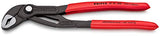 ▶ KNIPEX  Cobra Tenaza para Bombas de Agua Hightech Atramentado Recubiertos de Plástico Antideslizante, 250 mm, rojo