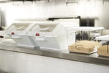 Rubbermaid Commercial contenedor Ahorra Espacio, Solo contenedor, Transparente