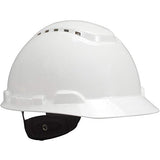 ▶ 3M Casco seguridad, blanco, ligero, ventilado, indicador UV, trinquete ajustable de 4 puntos, H-701V-UV
