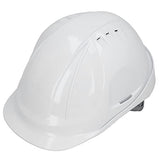 ▶ Casco de Ventilación ABS Blanco Casco de Trabajo con Tapa Protectora Ventilada para Ingeniería de Obras Construcción de Ferrocarriles