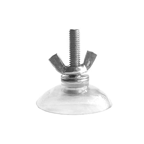 ▶ Gancho de ventosa de tornillo largo de PVC transparente fuerte M6 con tuerca mariposa,5 piece/pack (L-M6-D4.2)