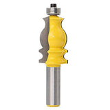 ▶ Wolfride 1/2" Cortador de Diámetro de Mango Herramienta de Fresado Para Trabajar la Madera Cutter de Corte de Carburo, Herramienta de Corte de Carpintería- Amarillo