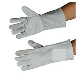 ▶ Guantes de soldador sensibles suaves Guantes de soldadura de espuma de doble capa Guantes de cuero Guantes de soldador wear-resistant, anti-scalding, flame