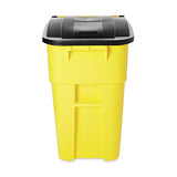 ▶ Rubbermaid Commercial Products BRUTE Rollout Waste/Utility Container, 50-gallon, Yellow
