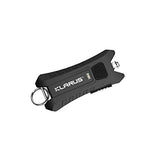 🔦 Linterna recargable Klarus Mi2 Mini llavero linternas LED, súper ligeras y pequeñas, recargables, 40 lúmenes, luz de flash EDC con batería integrada y cable USB (negro)