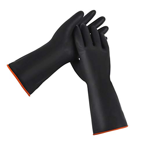 ▶ Guantes resistentes a los productos químicos  Resistentes a ácidos y álcalis Impermeables Protección Laboral Resistente al Desgaste Trabajo Engrosado Anti-químicos Laboratorio Anti-corrosión
