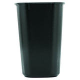 Rubbermaid Commercial 295500BK Deskside Plastic Wastebasket, Rectangular, 3 1/2 gal, Black