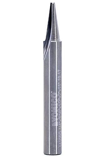 Herramientas Carpintería  Broca 1/16 pulgadas punta plana V ranura grabado broca de carburo vástago de 1/4 pulgadas