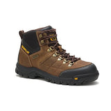 Cat Footwear Botas de trabajo impermeables con puntera suave para hombre, Marrón real, 9.5 US