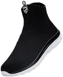 ▶ LARNMERN Zapatos de Seguridad para Hombres y Mujeres Punta de Acero Botas de Trabajo Ligeras Tenis industriales(Negro Blanco/28.5 cm)