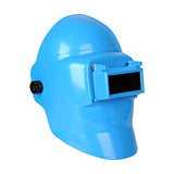 gazechimp Soldadores Casco de soldadura a prueba de chispas Capucha de, Casco de soldador en la cabeza Gafas de de ojos, de, Azul