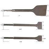 ▶ Juego de brocas de cincel SDS para hormigón (8 unidades, acero cromado, SDS  TcnoMreol - Plus, cinceles planos y anchos, cinceles para raspar en ángulo, para hormigón, ladrillo, mampostería máx. a 7/10113 pulgadas