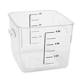 Rubbermaid Commercial contenedor Ahorra Espacio, Solo contenedor, Transparente