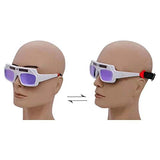 YESBAY Gafas para Soldar con Oscurecimiento Automático, Gafas para Soldar con Energía Solar Anti-Gafas, Protección Ocular De Seguridad Negro