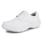 Hawkwell Zapatos de enfermería ligeros para mujer, zapatos de trabajo cómodos, Blanco/Bregella, 7 US