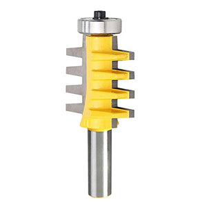 BROCA  Wolfride 1/2" Cuchillo de Espiga Biselado, Carril Reversible Dedo Bit Unión Cónica Tenon Fresas de Carpintero Para Trabajar la Madera Herramientas - Amarillo