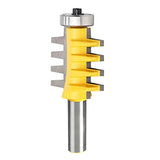 BROCA  Wolfride 1/2" Cuchillo de Espiga Biselado, Carril Reversible Dedo Bit Unión Cónica Tenon Fresas de Carpintero Para Trabajar la Madera Herramientas - Amarillo