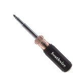 Southwire 59723940 - Destornillador multipunta 12 en 1; puntas intercambiables; mango de agarre cómodo; hexagonal 1/4"; 5/16"; 3/8"; Phillips #1;2;3; ranurado SL4-5;SL6-8;sl8-10; y cuadrado #1;2