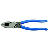 Klein Tools 9 Pinza Electricista Alta Palanca con Jala Guía Ponchadora de Conectores, 9"