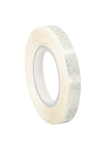TapeCase White Micro Prismatic Sheeting Reflective Tape Converted from 3M 3430, 0.25" x 5 yd