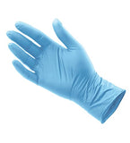 ▶ Guantes De Nitrilo Azul Libre de Látex Sin Polvo desechable resistente antiadherente uso industrial alto rendimiento ideal para cocinar pack de 100 piezas (Medium)