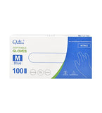 ▶ Guantes De Nitrilo Azul Libre de Látex Sin Polvo desechable resistente antiadherente uso industrial alto rendimiento ideal para cocinar pack de 100 piezas (Medium)