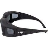▶ Gafas de sol de seguridad industriales globales para motocicleta se adapta a las lentes ahumadas con las normas ANSI Z87.1 para gafas de seguridad con relleno de espuma suave y aireada viene con bolsa de almacenamiento y correa