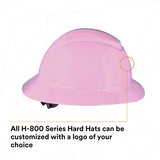 ▶ 3M Casco seguridad  duro de ala completa , rosa, suspensión de trinquete de 4 puntos, con Uvicator