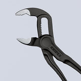 ▶ KNIPEX Cobra® XS Llave para tubos y tenaza para bombas de agua gris atramentado, superficie rugosa y en relieve 100 mm (cartulina autoservicio/blíster) 87 00 100 BK