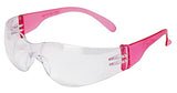 ▶ Lentes de seguridad transparentes color rosa, 12 pares de lentes protectores, lentes de policarbonato resistentes a los impactos