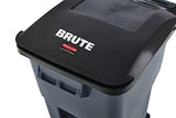 ▶ Rubbermaid Commercial Products BRUTE Rollout Waste/Utility Container, 50-gallon, Yellow
