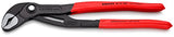 ▶ KNIPEX Cobra Tenaza para Bombas de Agua Hightech Recubiertos de Plástico Antideslizante, 300 mm, color gris