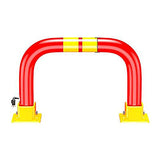 ▶ Barrera de estacionamiento Plegable para Garaje U Cicatriz Bloqueo de Espacio de estacionamiento Poste de estacionamiento de Seguridad Entrada de bolardo con Cerradura y Pernos