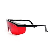 ▶ Gafas de seguridad con láser rojo - Gafas de protección ocular para nivel láser rojo, herramientas láser rotativas y multilínea - Gafas con templo ajustable (caja protectora incluida)