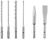 ▶ Juego de brocas y cincel, 6 piezas Marca Amazon - Denali Masonry SDS-Plus