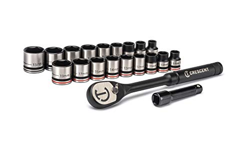 ▶ CRESCENT Juego de herramientas mecánicas métricas/SAE estándar de 3/8