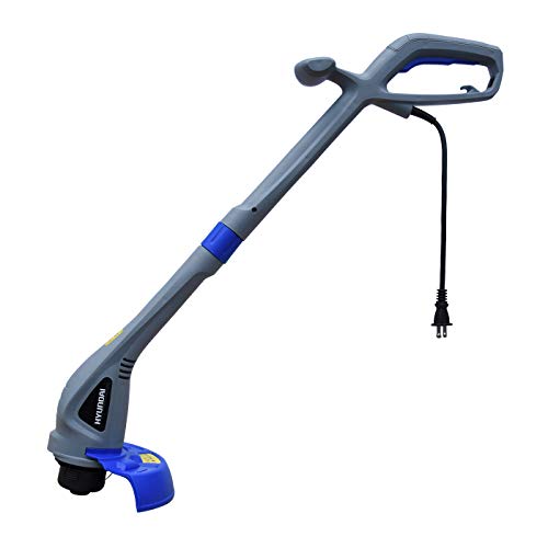 Desbrozadora eléctrica marca HYUNDAI 110V/60HZ con potencia de 300 W corte de 22 cm para uso doméstico.
