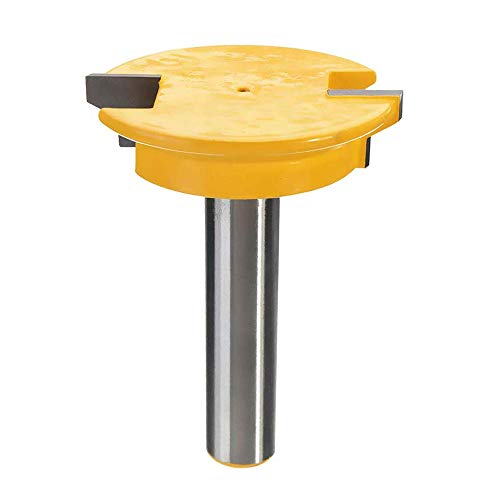 ▶ Broca fresadora Herramienta de Carpintería 1/2 Mango Cajón Recto Moldeo Router , Mango de Madera de Aleación de Fresa Con Herramientas Para Trabajar la Madera- Amarillo