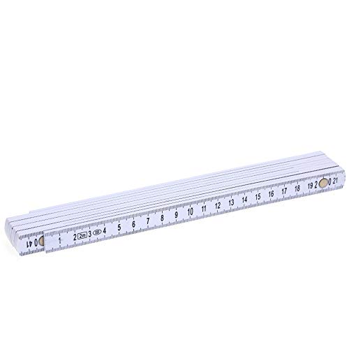 Herramientas Carpintería Ajzar 2M Deslice Diez Partes Reglas Plegables 6.6 pies Plegado Versátil Lectura Interior Regla de Carpintero Medidor Educativo Herramienta de medición Ligera y compacta