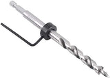 ▶ Broca Taladro Hexagonal de Paso Giratorio de 3/8" con Cuello de Tope de Profundidad Ajustable para el Kit de Plantilla de Orificio de Bolsillo Kreg